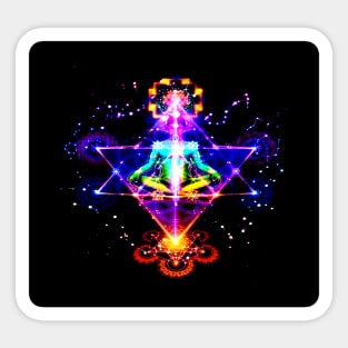 Neon Merkabah Sticker